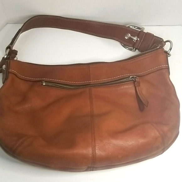 Coach brand Caramel Brown Hobo Shoulder Purse - Picture 4 of 9
